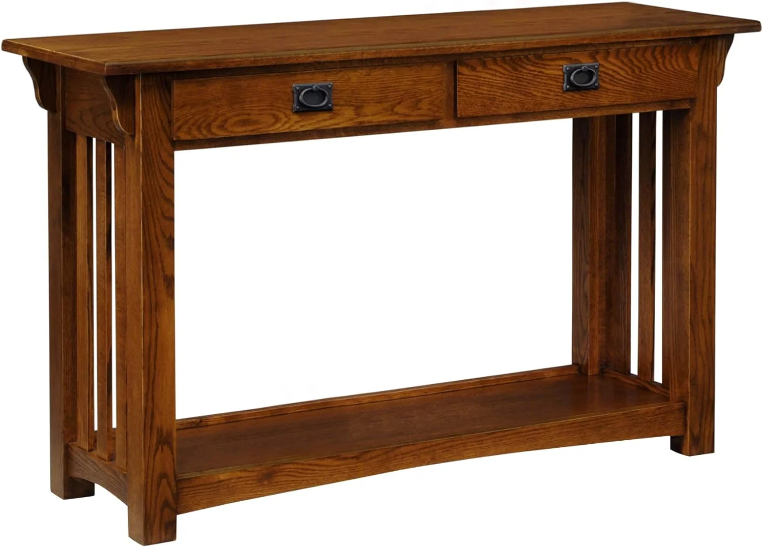 8233 Mission Impeccable Two Drawer Hall Console Table With Shelf, In X 16 In X 30 In (D X W X H), Medium Oak