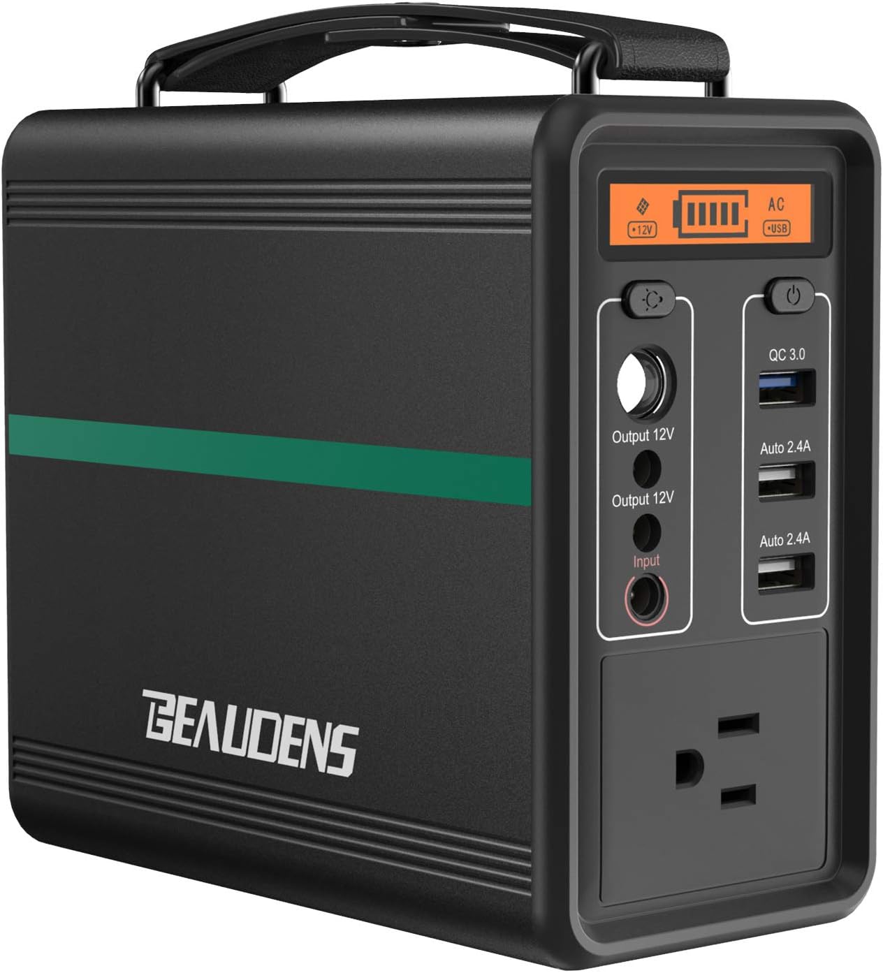 BEAUDENS Portable Power Station 166Wh LiFePO4 Battery Solar Generator 2000 Cycles