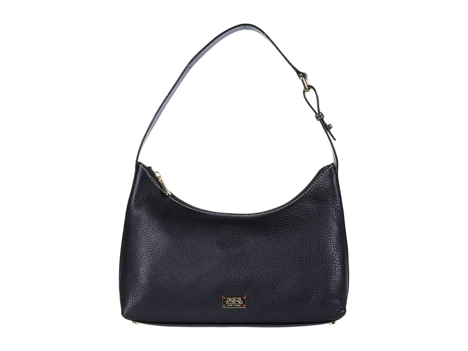 Frances Valentine Laura Hobo Tumbled Leather, Black, One Size