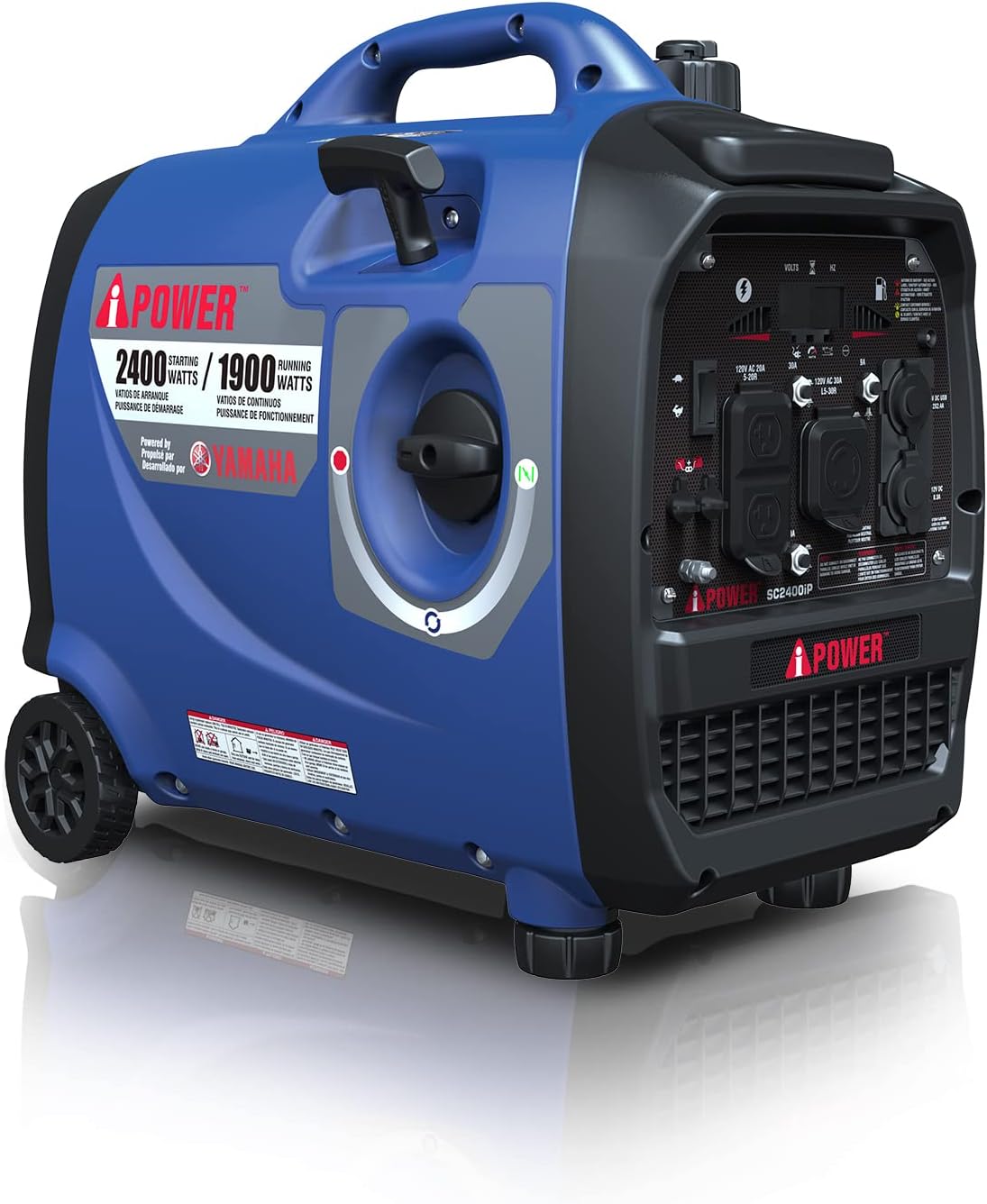 A-iPower Portable Inverter Generator, 2400W Ultra-Quiet Powered By Yamaha Engine RV Ready, EPA & CARB Compliant