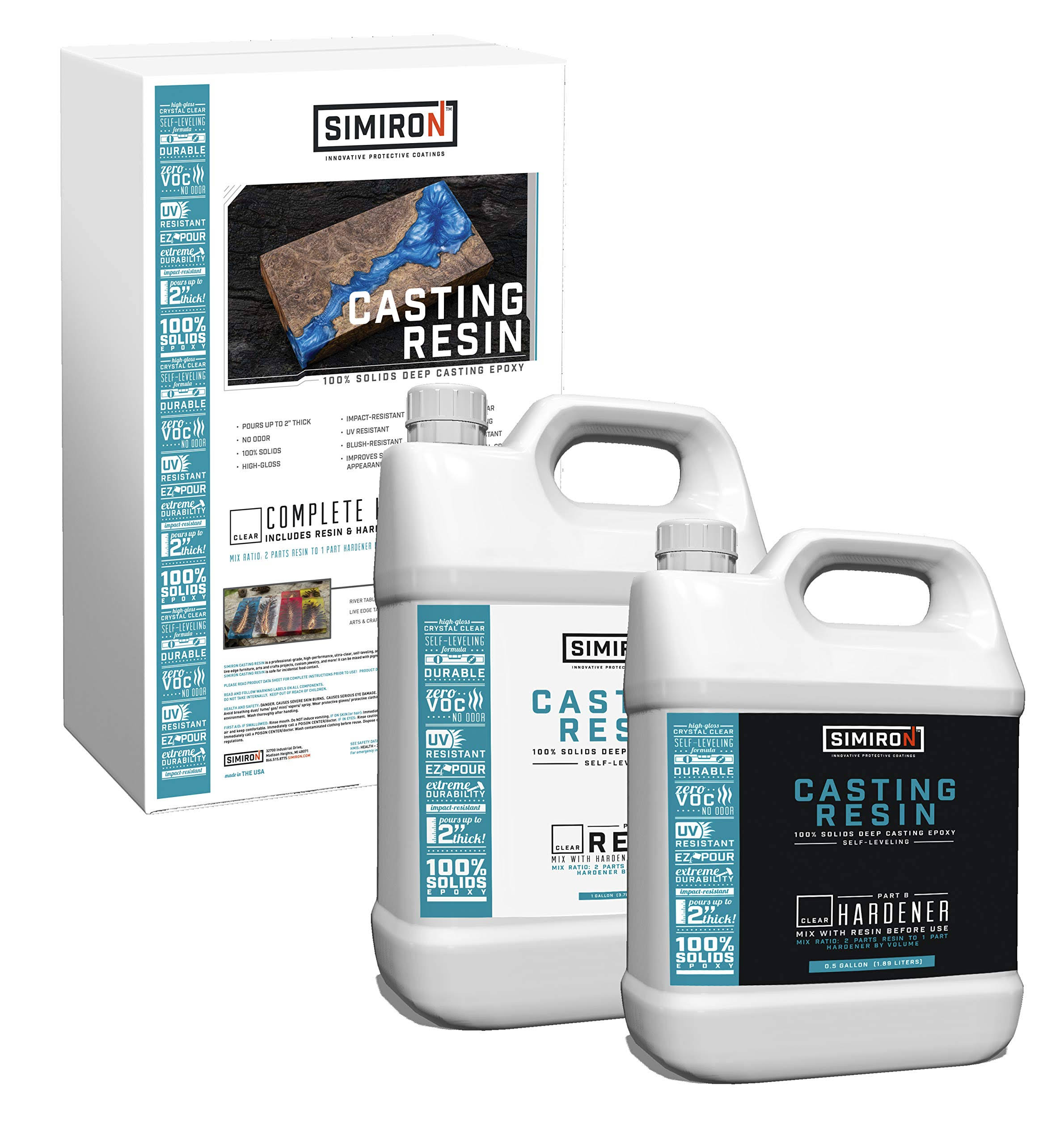 Simiron 1.5 gal. 100% Solids Clear Counter and Table Top Casting Resin