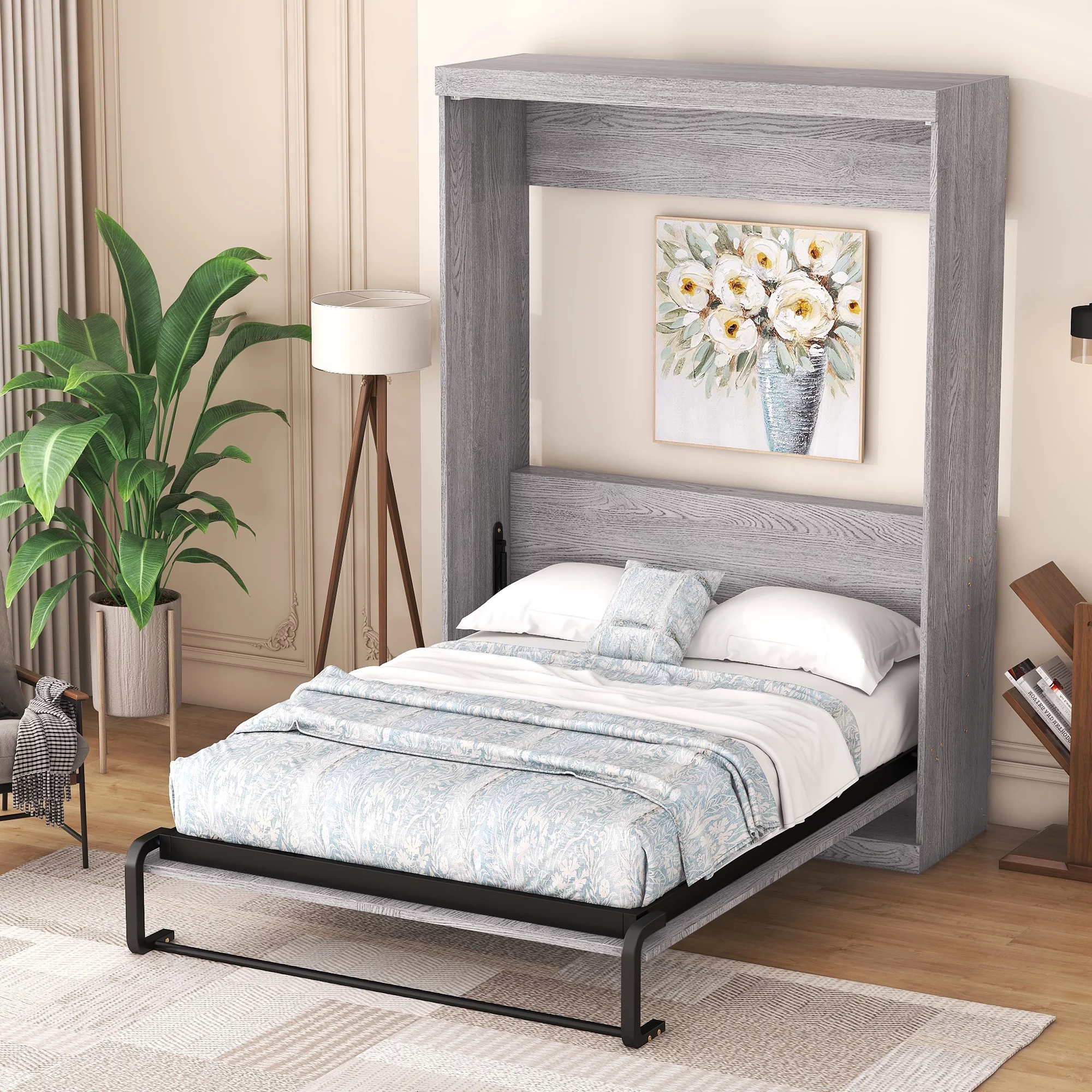 Nestfair Gray Full Size Murphy Bed