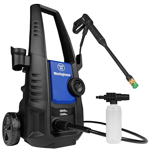 Westinghouse ePX3050 Electric Pressure Washer, 2100 Max PSI 1.76 Max GPM with Foam Cannon, for Cars/Fences/Driveways/Home/Patios