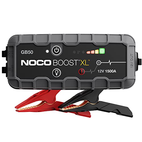 NOCO Boost GB50: 1500A UltraSafe Jump Starter – 12V Lithium Battery Booster Pack, Portable Jump Box, Power Bank & Jumper Cables