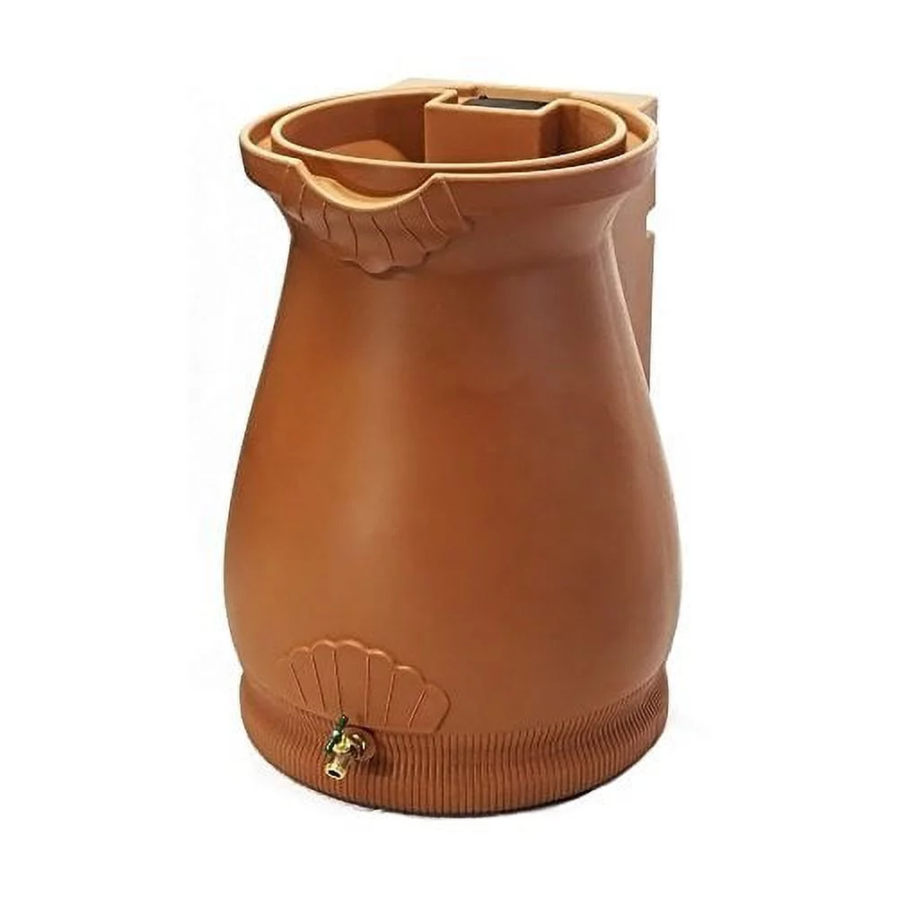 Good Ideas Rain Wizard Urn 65-Gallon Rain Barrel, Terra Cotta - Radiant Selections