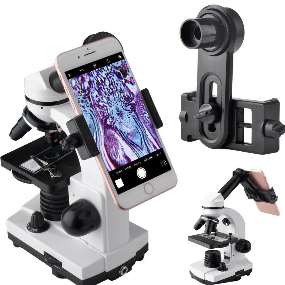Gosky Microscope Lens Adapter, Microscope Smartphone Camera Adaptor - for Microscope Eyepiece Tube 23.2mm, Built-in WF 16mm Eyepiece