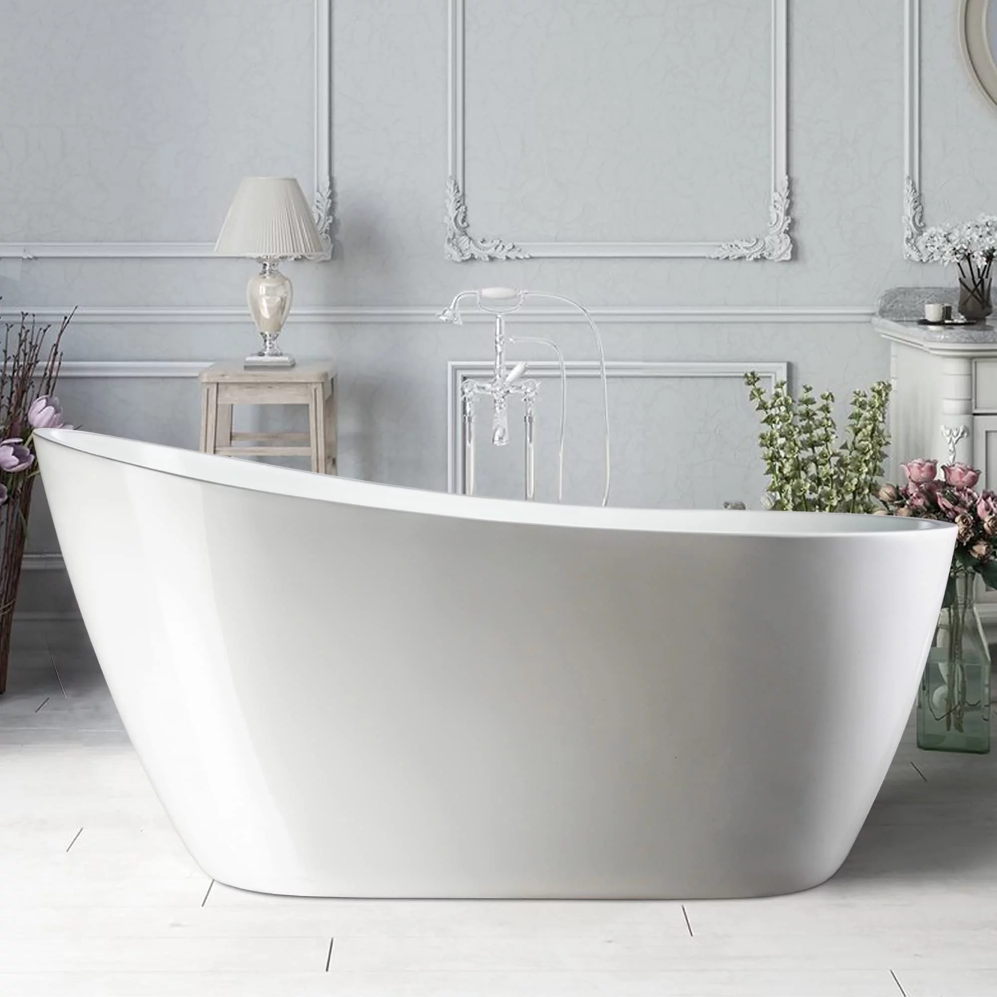 Vanity Art 55" x 28" Acrylic Freestanding Bathtub - Curated Treasures Market