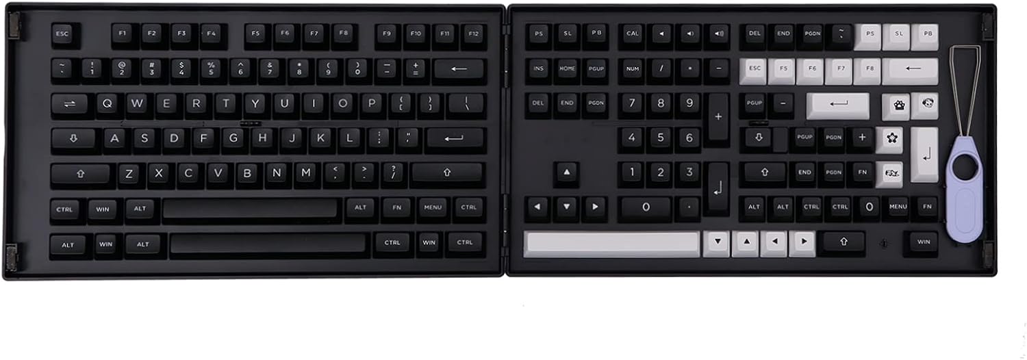 EPOMAKER AKKO LA 158 Keys ASA Profile Double-Shot PBT Full Keycaps Set, with Custom Storage Box for Mechanical Keyboard (LA ASA Keycaps)