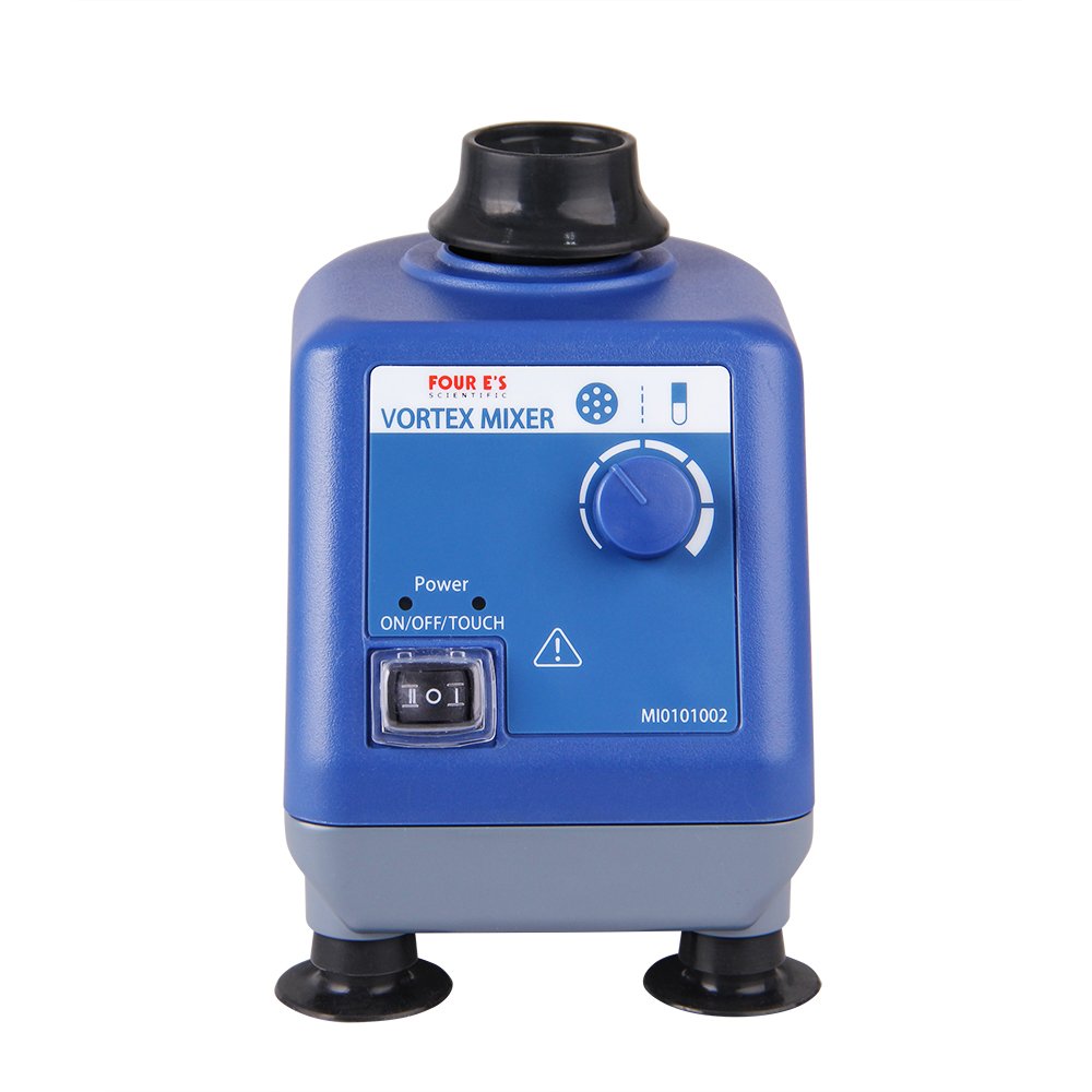Four E's Scientific Laboratory Vortex Mixer Speed 0-3000rpm, Touch & Continuous Function - Vortex Shaker Mixer Test Tubes Acrylic Paints Tattoo Ink
