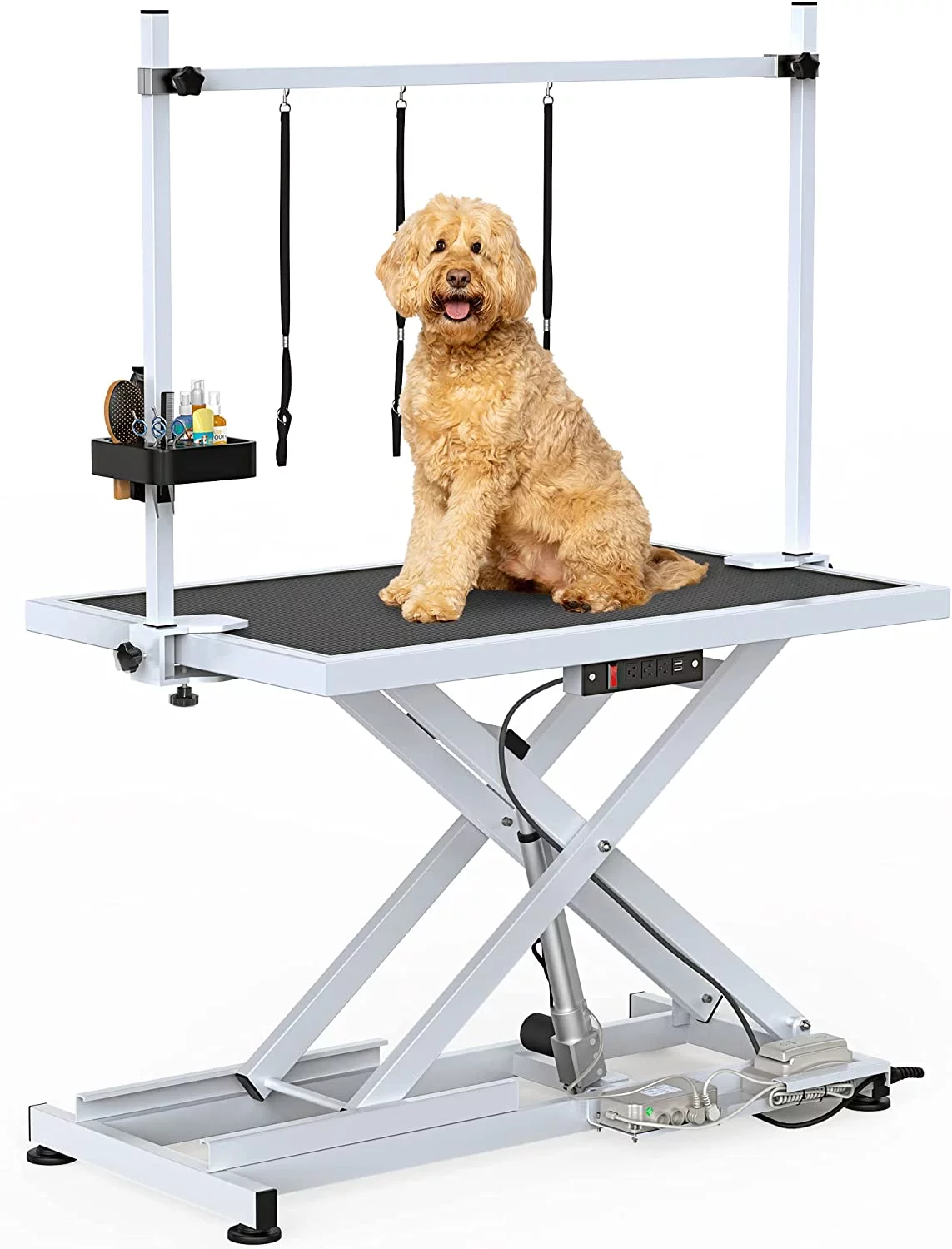 Dextrus 50" Dog Grooming Table Heavy Duty Electric Lift Pet Grooming Table for Large Dogs