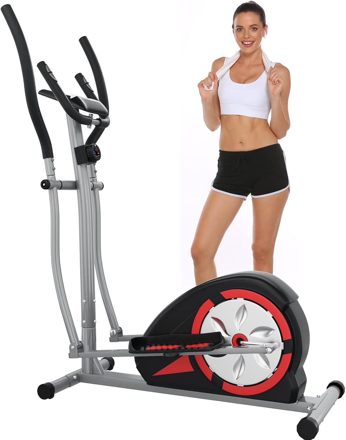 Elliptical Machine Magnetic Elliptical Training Machine for Home Use Elliptical Training Machines with LCD Monitor and Smooth Quiet Driven Pulse Rate