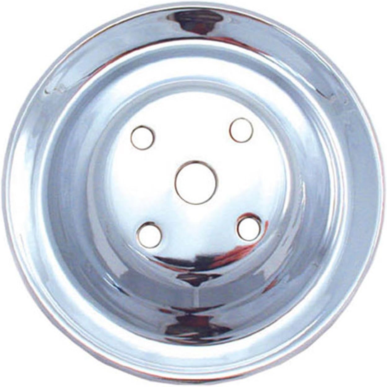 Spectre Performance 4418 Chrome Plated Crankshaft Pulley for Small Block Chevy Pack of 2