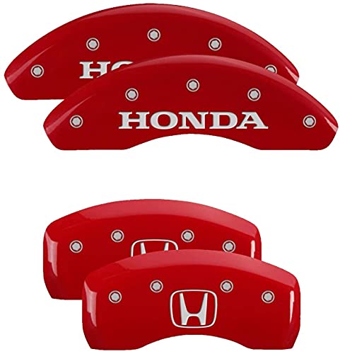 MGP Caliper Covers - Brake Caliper Covers 2018-2023 Honda Accord - Front and Rear Set - Red
