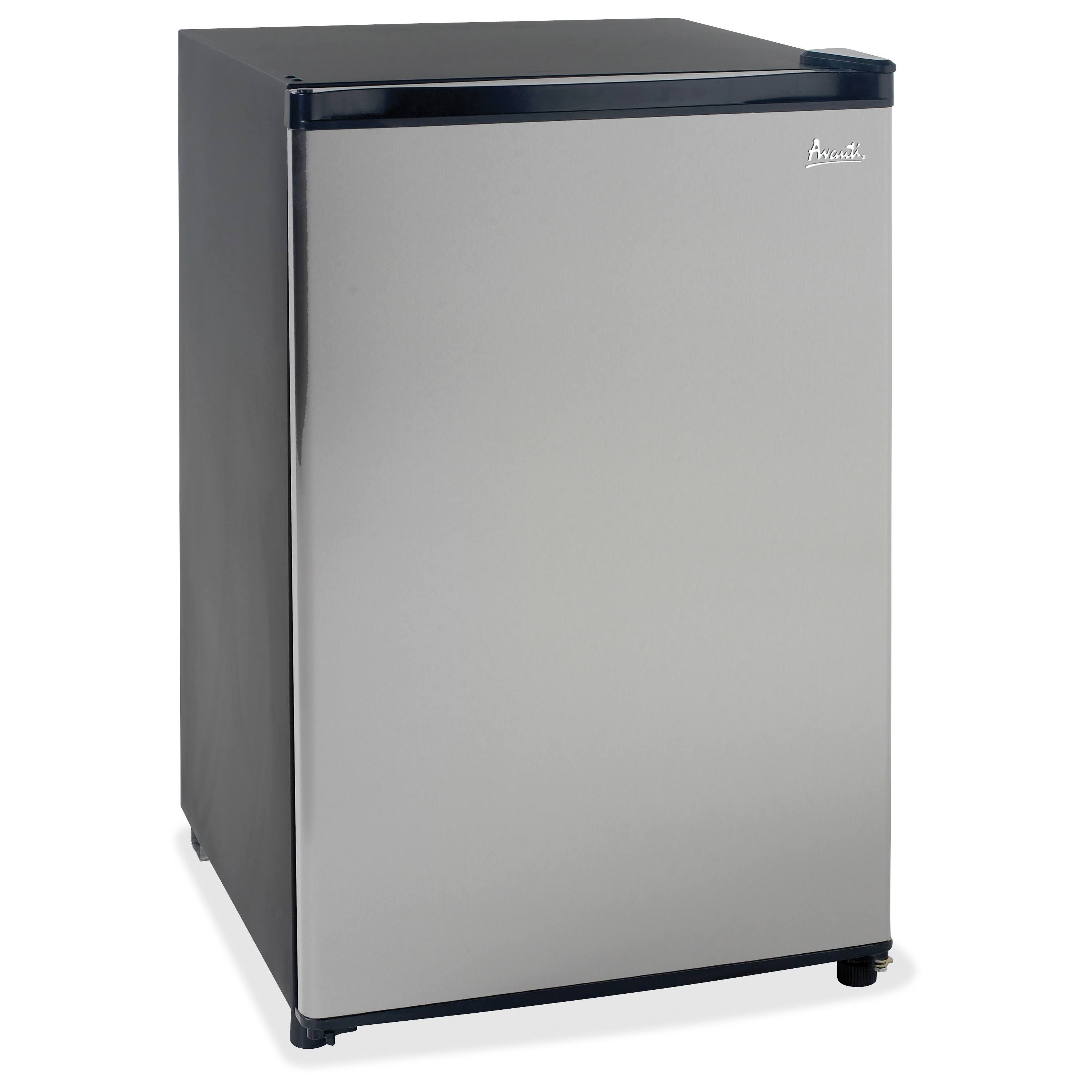 Avanti 4.4 Cu ft Refrigerator, Black/Stainless Steel - Avayadevconnect