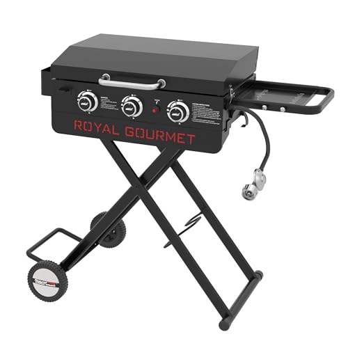 Royal Gourmet PD3001 3-Burner Propane Gas Griddle with Collapsible Stand