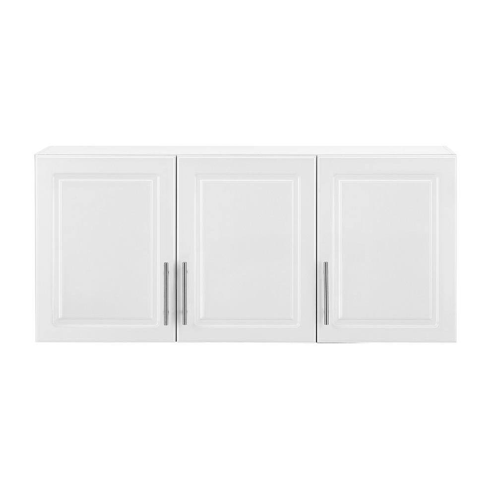 Hampton Bay 12 in. D x 54 in. W x 24 in. H Select MDF 3-Door Wall Cabinet Wood Closet System in White