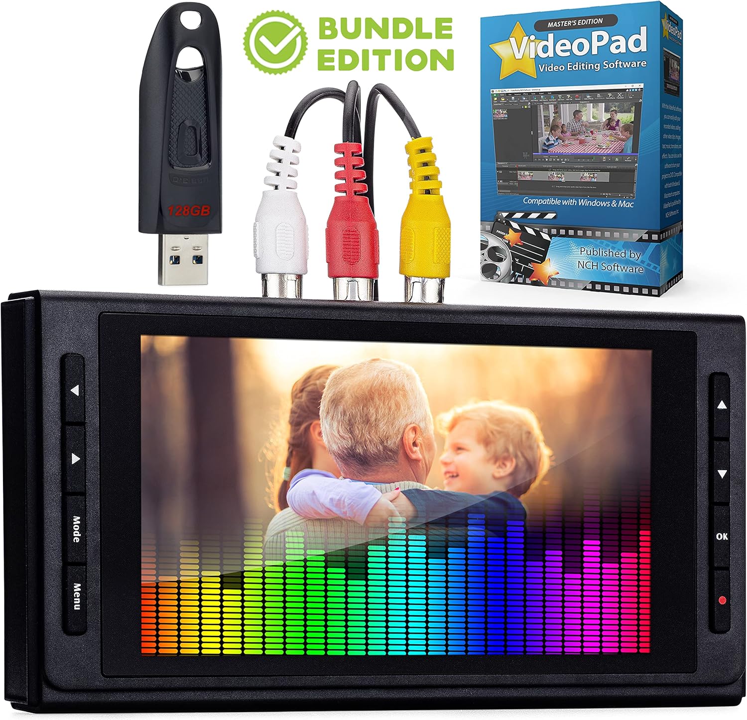 ClearClick Video to Digital Converter 3.0 (Third Generation) - Record Video & Audio from VCR's, VHS, AV, RCA, Hi8, Camcorder, DVD, Turntables
