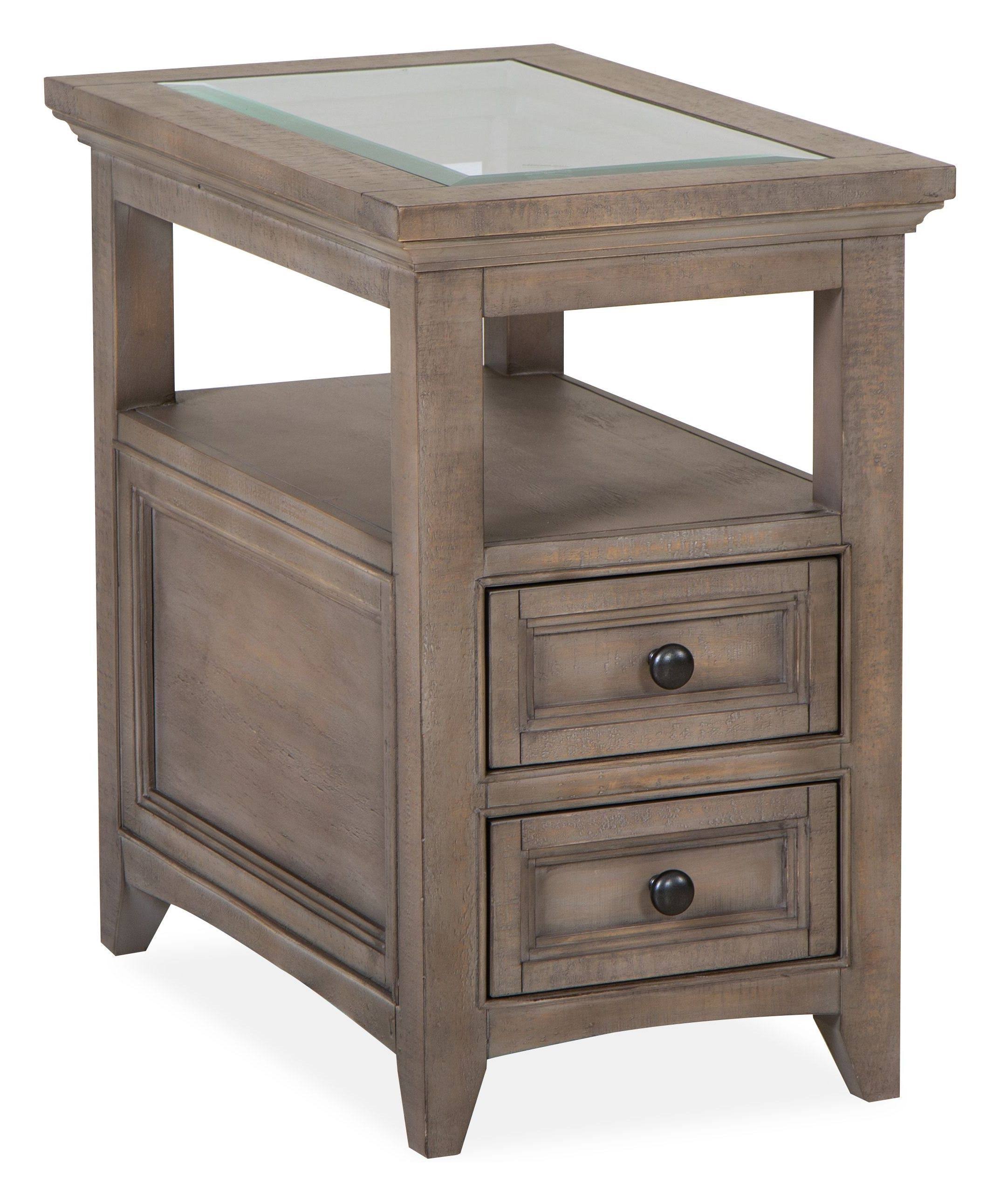 Magnussen Paxton Place Chairside End Table in Dovetail Grey