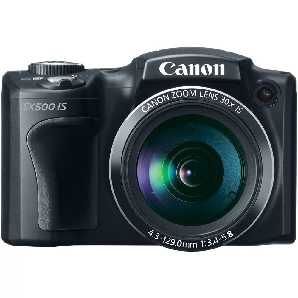 Canon PowerShot SX500 IS 16 Megapixel Compact Camera, Black - Curated Treasures Market