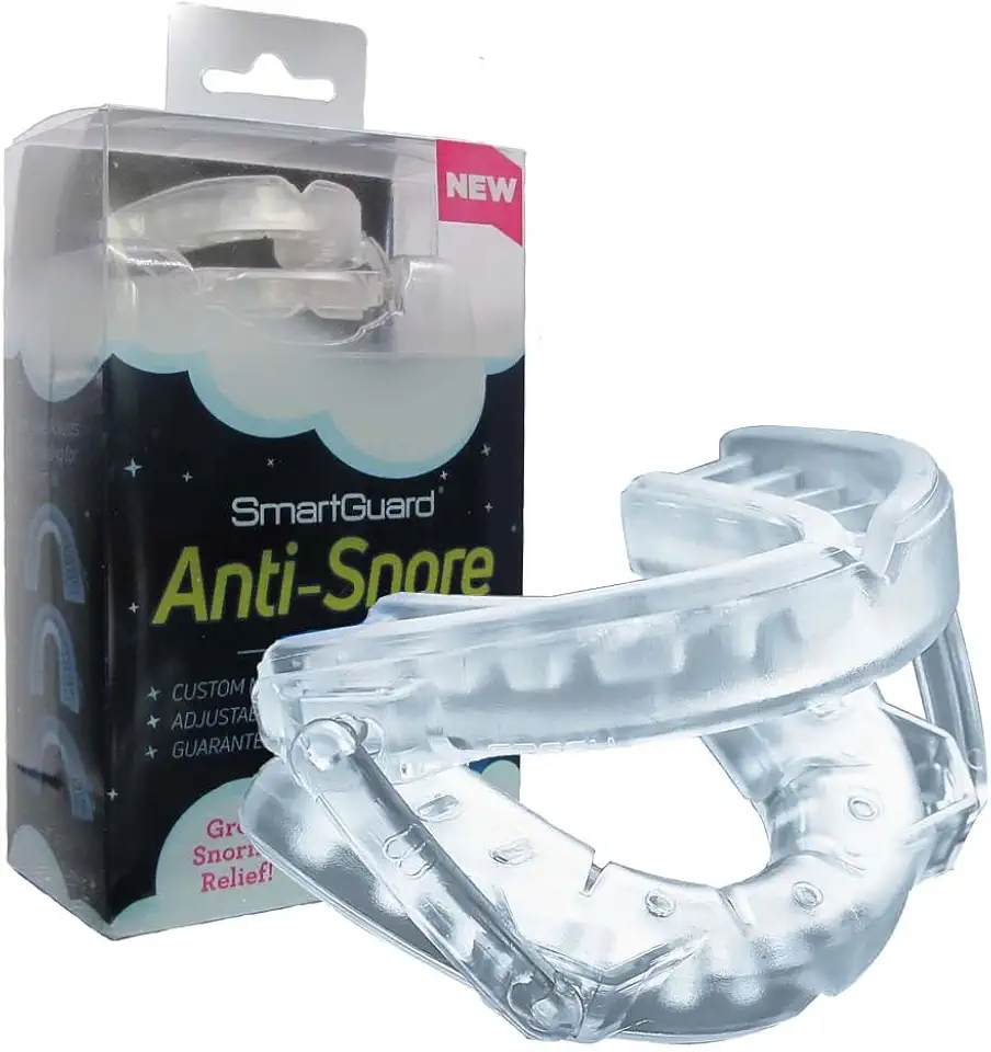 SmartGuard Anti Snore Device. New Customizable Snore Reducing Mouthpiece – Reduce Snoring Aid for Men and Women – Most Comfortable and Adjustable