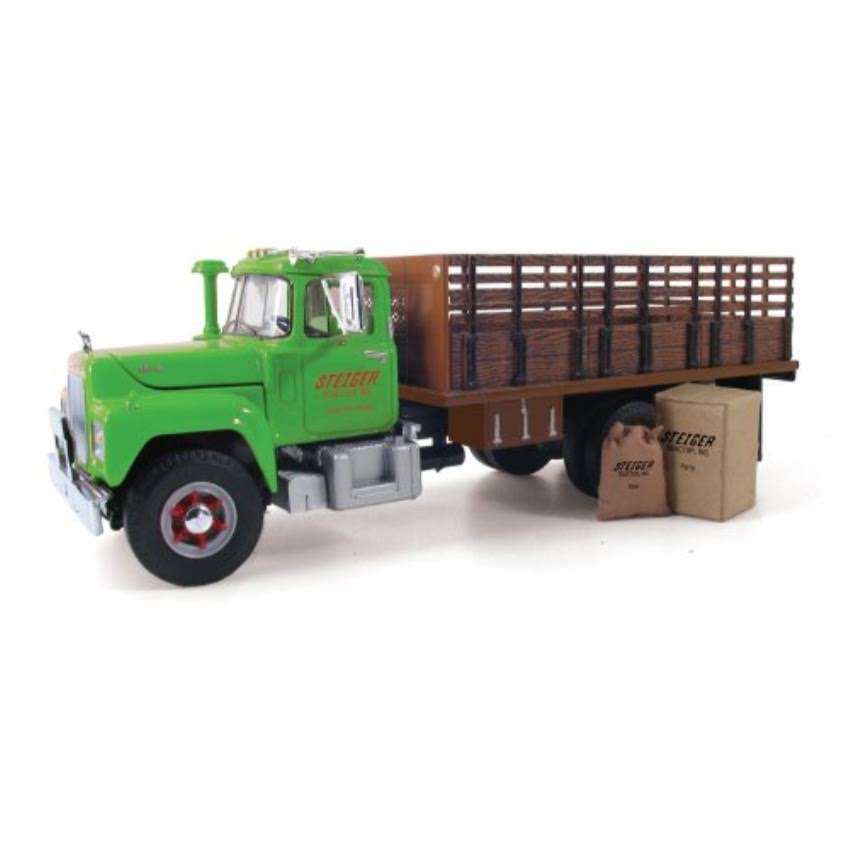 Mack R Model Stake Truck with Load. Stieger Tractor, Inc 1/34 Diecast Model by First Gear