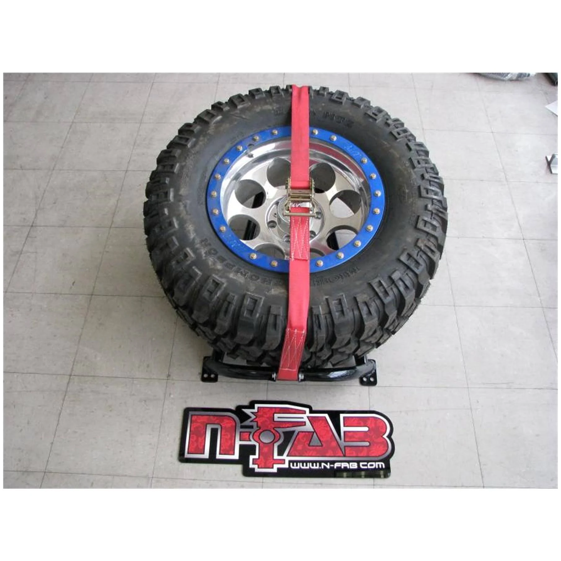 N-Fab BM1TCRD - Bed Mounted Tire Carrier - Red