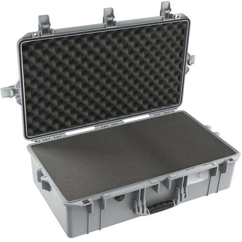 Pelican 1605AirWF Hard Carry Case with Foam Insert (Silver) 016050-0001-180