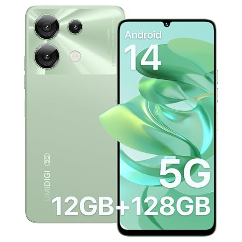 UMIDIGI G9 5G Cell Phone, Android 14 Unlocked Phones, 12(6+6) GB +128GB/1TB TF Expand, 5G Dual SIM, 50MP Camera, 6.75" HD+ 90Hz Display