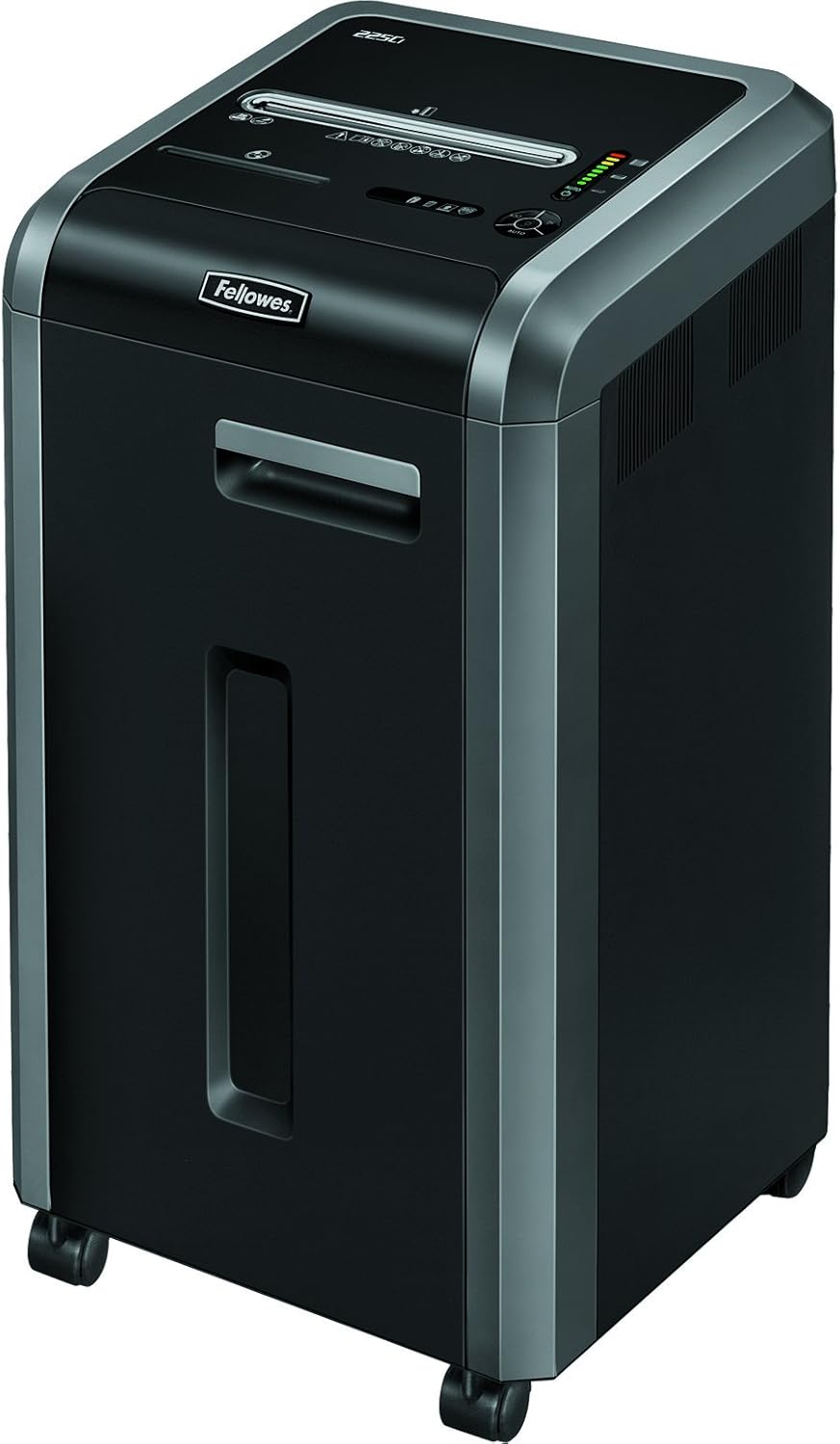 Fellowes Powershred 225Ci Shredder | 100% Jam Proof, 20-Sheet, Cross-Cut, Commercial Grade | 3825001 Model, Black