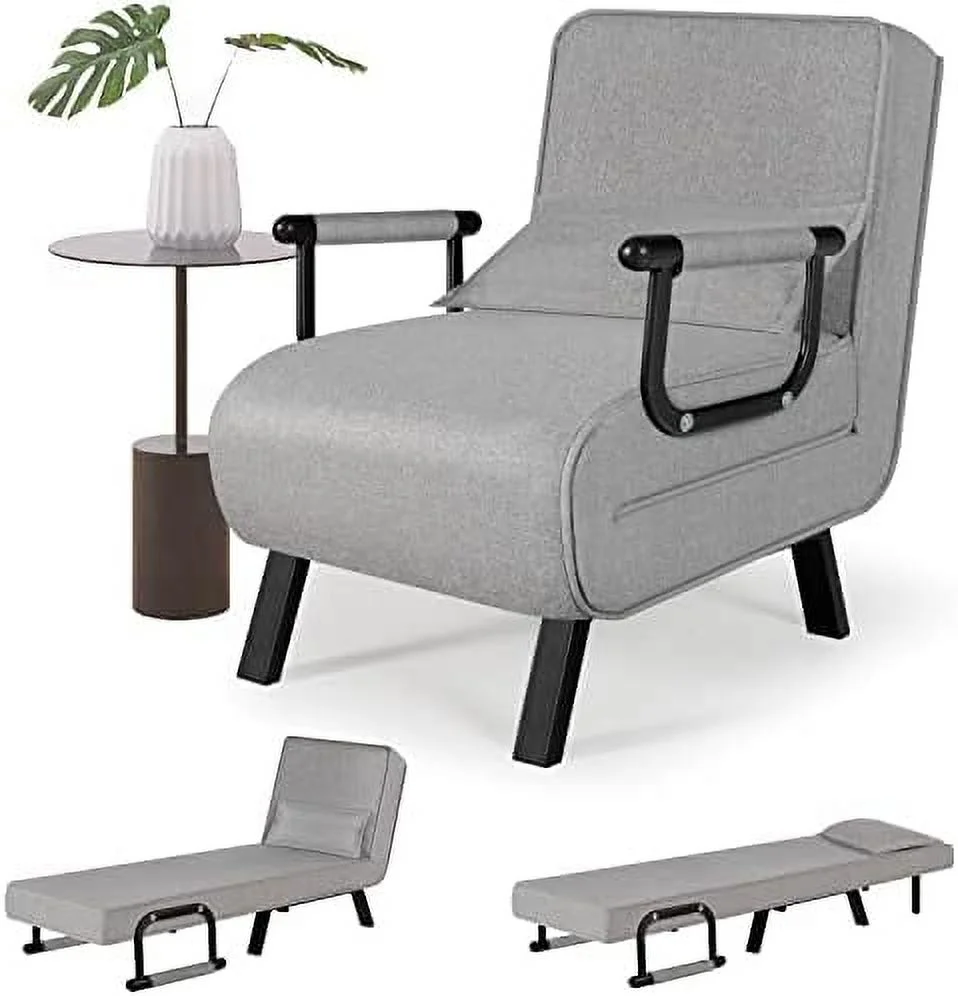 HOOMHIBIU Sleeper Chair Bed  20" Convertible Sofa Bed  4 in 1 Folding Bed with 5-Position Adjustable Backrest &amp