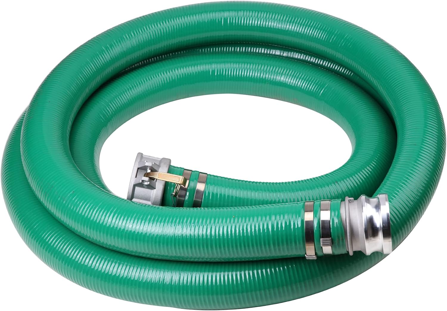 3" x 20' Green PVC Suction Hose Assembly, 3" Male X FemaleCam and Groove， For Swimming Pools & Spas 60 PSI Max Pressure