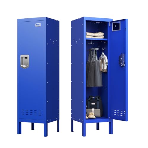Metal Cabinet Home Office Storage,Lockers,Lockable Employees Metal Locker with Door,54" Height Steel Locker,Lockable Steel Locker for Gym,School,Home