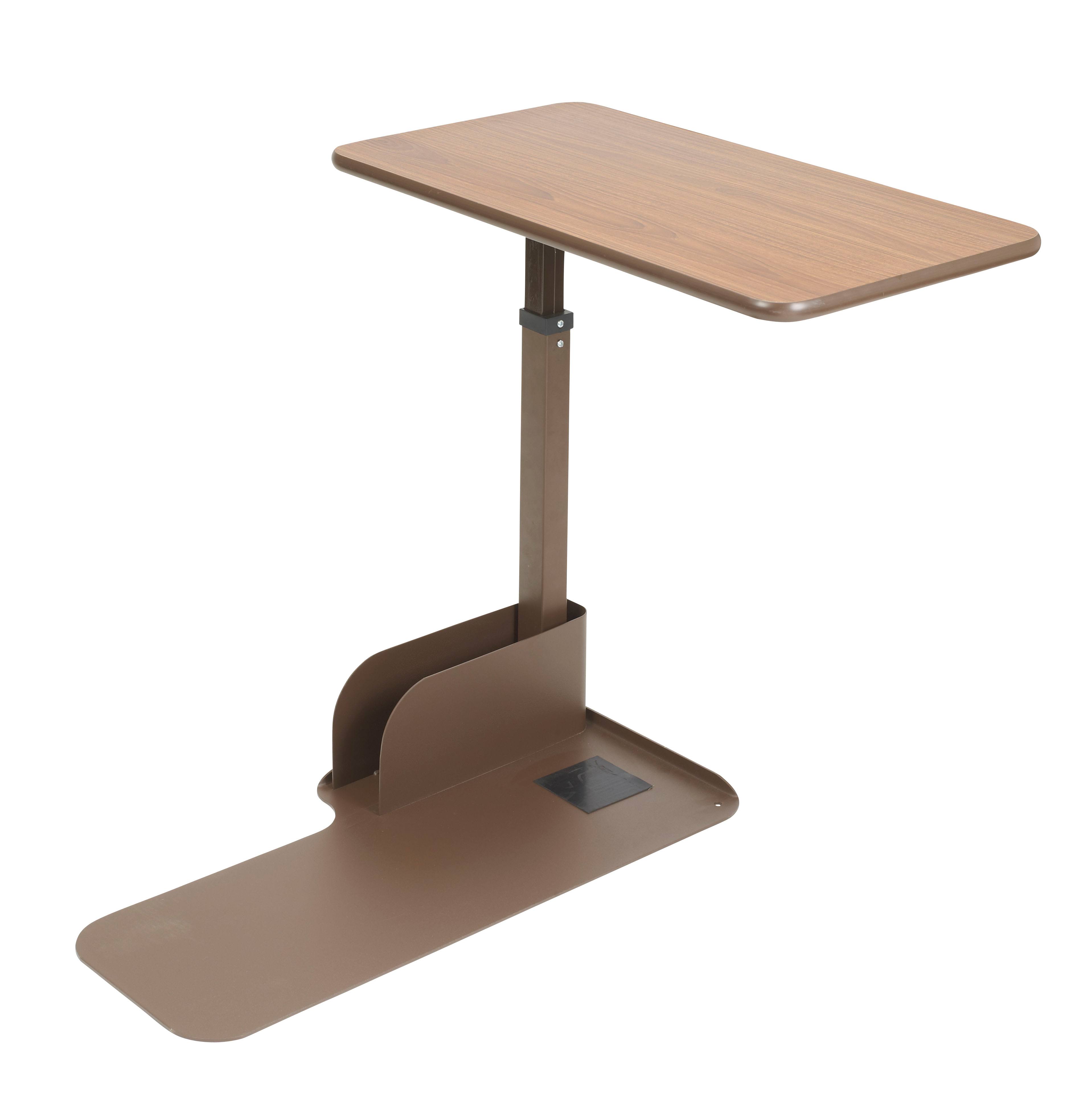 Drive Medical Seat Lift Chair Overbed Left Side Table, Walnut