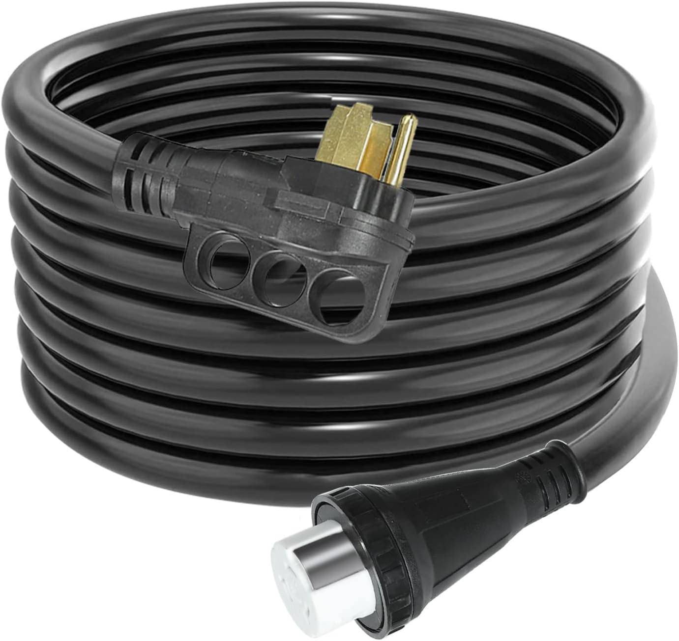 50 Amp 25 Feet RV Extension Cord Power Cord Wire 125V/250V Twist Lock Connector Easy Removal Handle RV Power Supply Cable for Trailer Motorhome