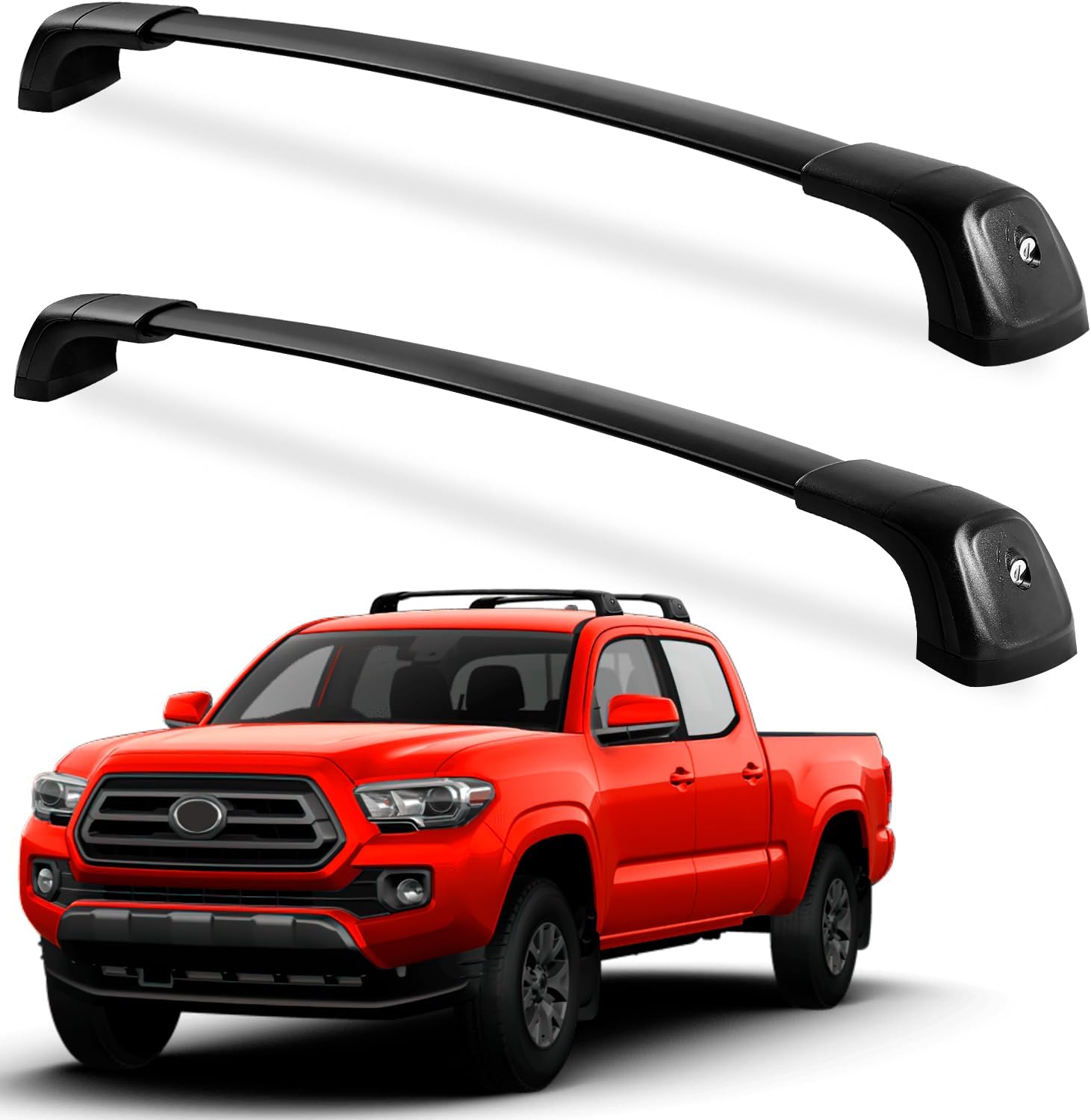 220lbs Roof Rack Cross Bars Compatible with Toyota Tacoma 2005-2023 Double Cab (without Side Rails)