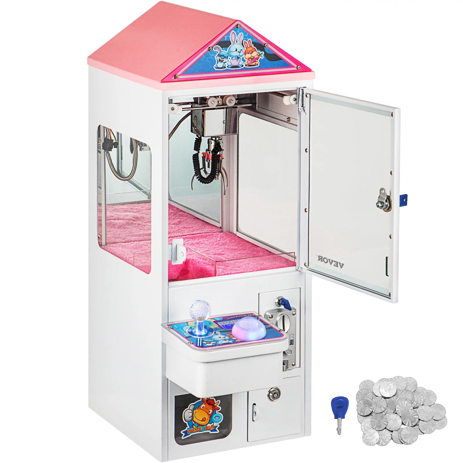 VEVOR Mini Claw Crane Machine 110V Metal Case Bar Candy Toy Catcher Shake-proof - Radiant Selections