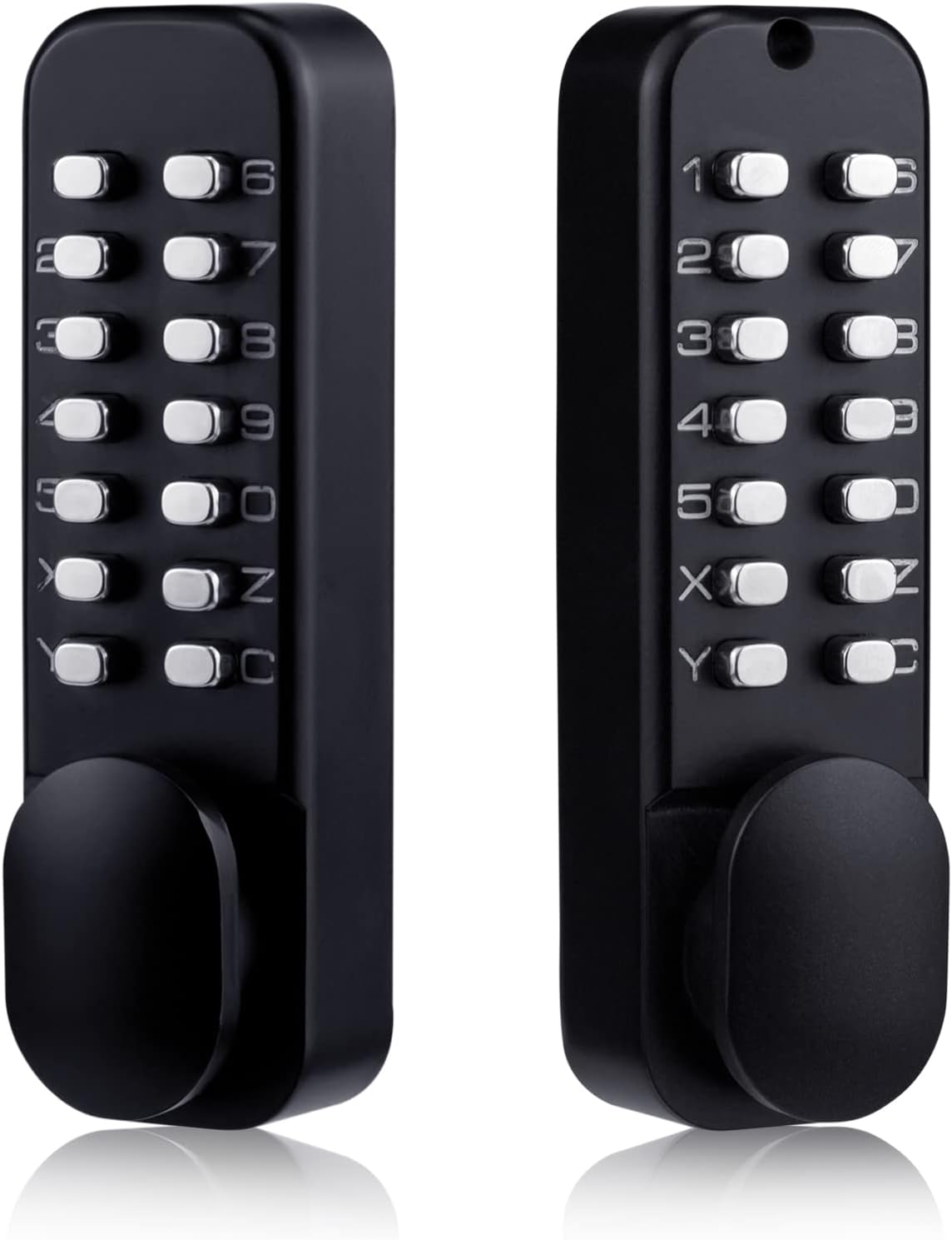 Keyless Entry Door Lock with Keypad Deadbolt, Double Sided Mechanical Keypad Latch Door Lock with Handle