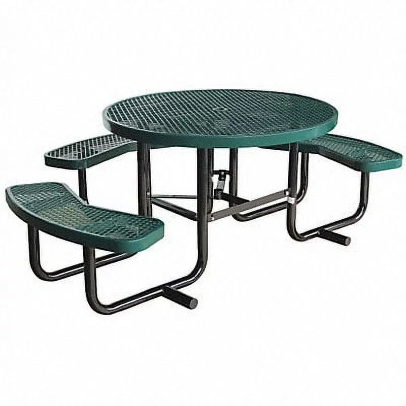 Sim Supply Picnic Table,81" W x63-1/2" D,Green  4HUP9