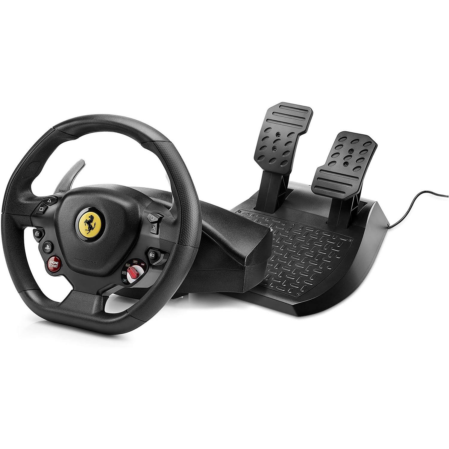 Thrustmaster - T80 Ferrari 488 GTB Edition Racing Wheel for PlayStation 4 and Windows - Black - Megean