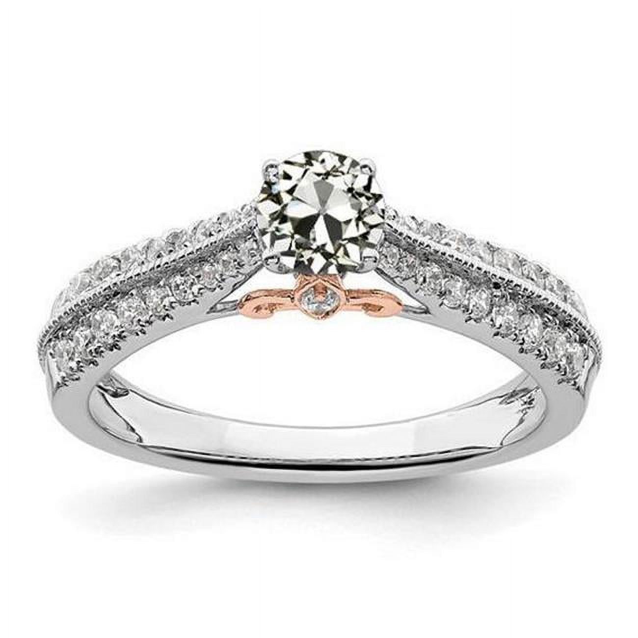 Harry Chad Enterprises 71021 2.50 CT Old Miner Diamond Double Row Accents Anniversary Ring, Size 6.5