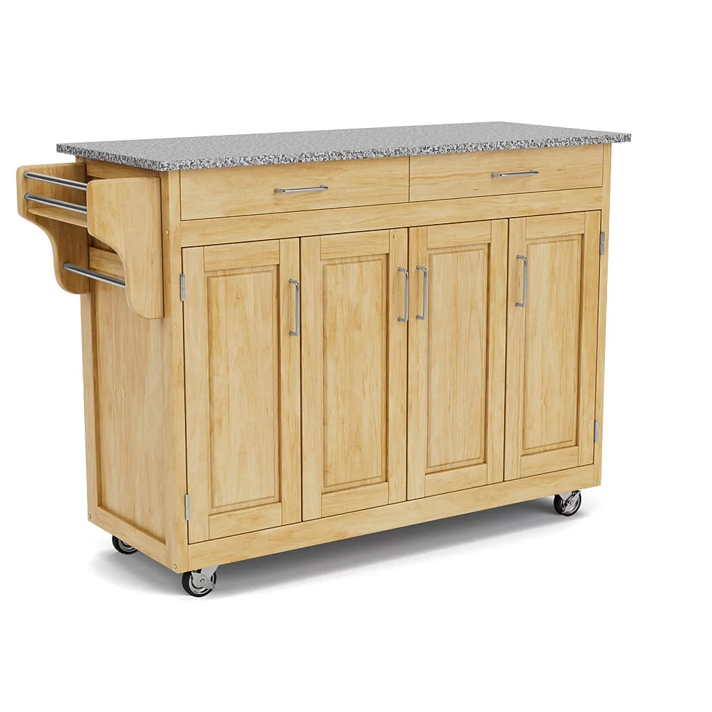 Homestyles Create-a-Cart Wood Rolling Kitchen Cart in Brown