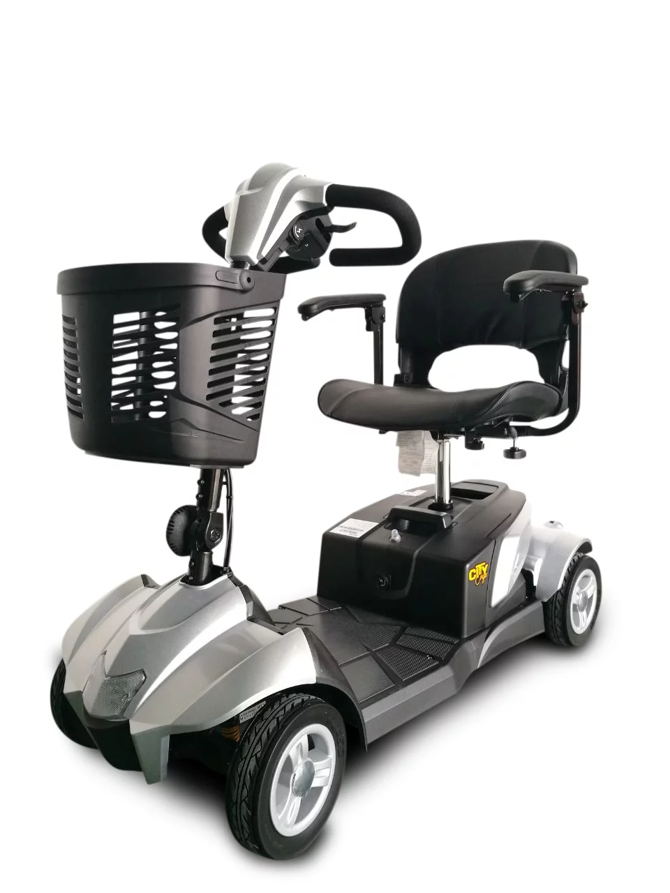 New Ev Rider CityCruzer 4 Wheels Transportable Mobility Scooter, Silver