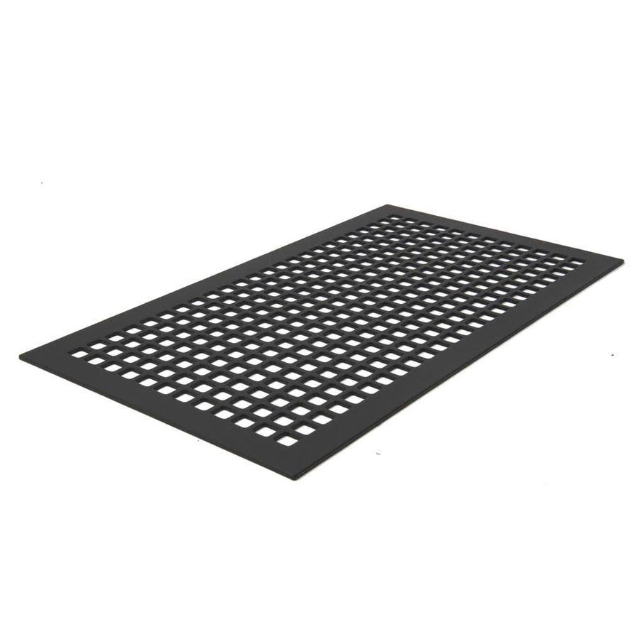 Reggio Registers Square Series 30 in. x 14 in. Steel GRILLE, Black with Mounting Holes