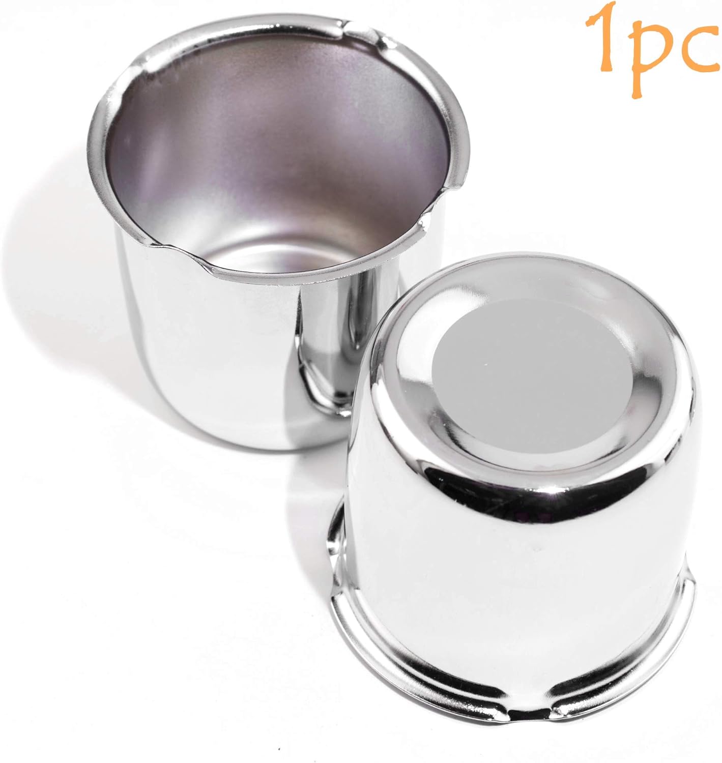 4pcs Push Through Wheel Center Caps Chrome Silver for 4.25" Center Bore Auto Trailer Wheel Rim