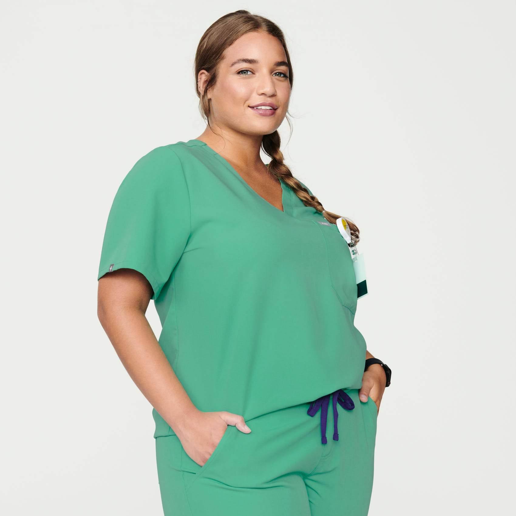Figs Other | Xs Surgical Green One Pocket Scrub Top | Color: Blue/Green | Size: Xs | Auttummnnn&s Closet