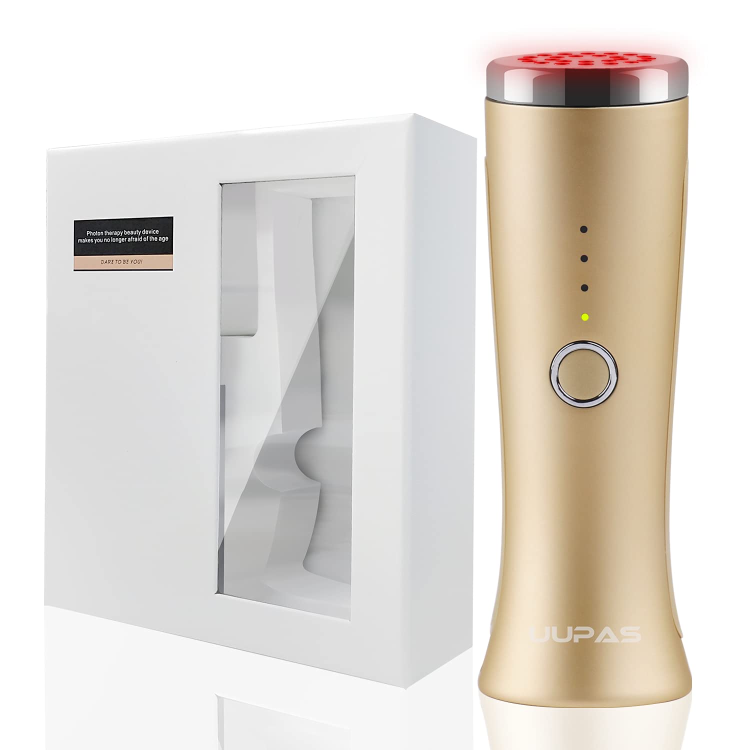 Red Light Therapy Devices - FDA Cleared - UUPAS Red LED Infrared Light Therapy Skin Tightening Care Wand for Face