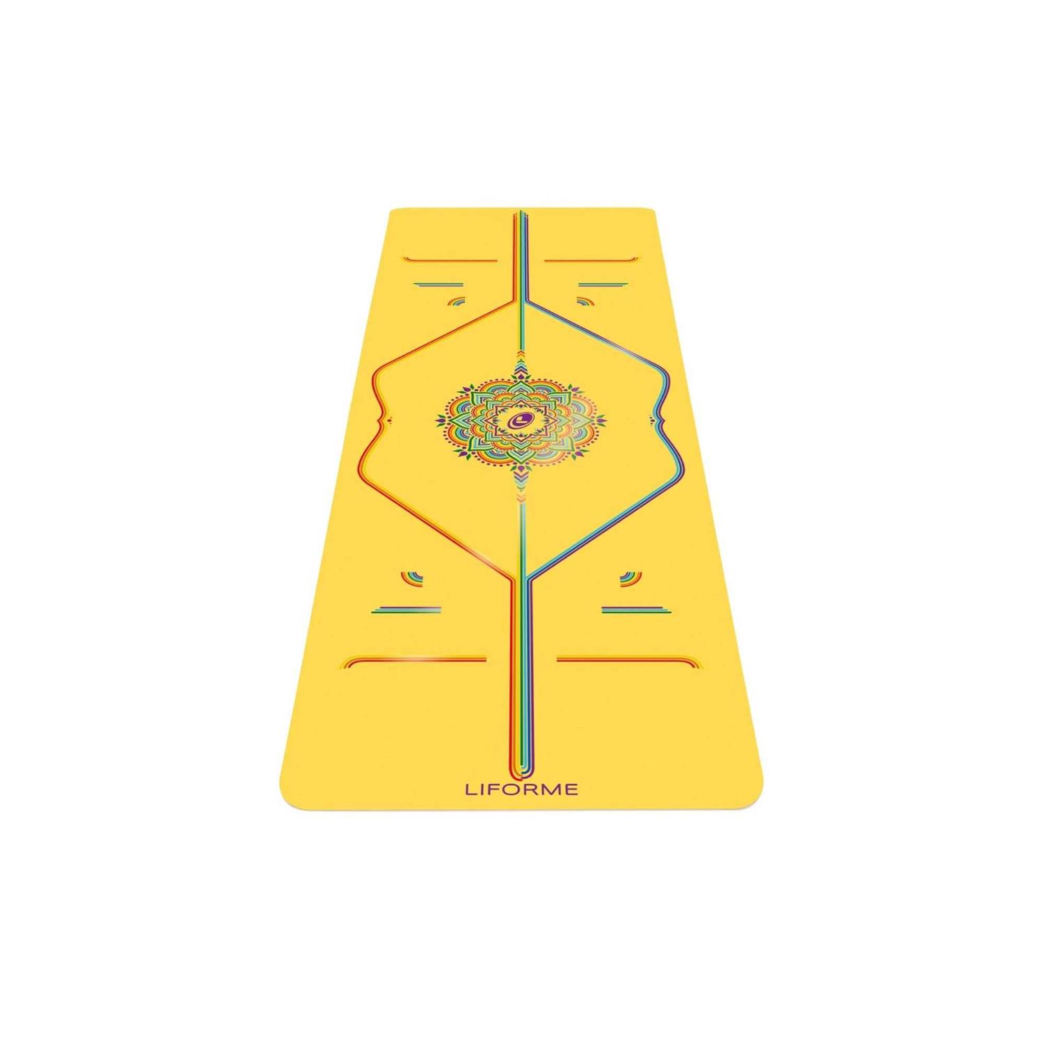 Liforme Printed Yoga Mat Collection Free Yoga Bag Patented Alignment System - Sports Supplies Online Store