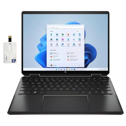 HP Spectre 14T x360 2-in-1 Laptop Intel i7-1355U 10 Cores,Win 11 Pro,13.5" 3:2 Touch,16GB RAM,512GB SSD,B&O Speakers, FPR, Tilt Pen,Nightfall