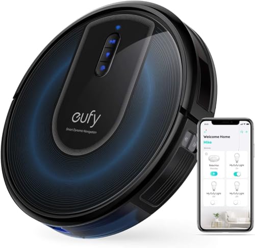 eufy Robot Vacuum C10 with Self Emptying, 8 Weeks Hands Free, Advanced Smart Mapping with LiDAR Navigation, 2.85-Inch Slim Design, Powerful Suction