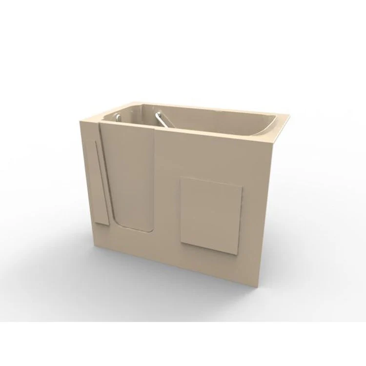 Whirlpool Tub Designer Collection Walk-in 52 x 30 x 40 Inch Walk-In Left Hand Drain Almond